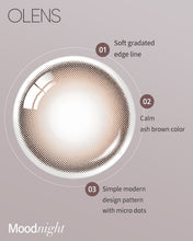 Lade das Bild in den Galerie-Viewer, OLENS Mood Night 1Day Mood Brown 20 pcs (Prescription 0.00~-8.00, 1 Pair)