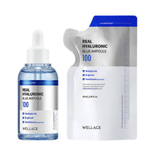 Lade das Bild in den Galerie-Viewer, WELLAGE Real Hyaluronic Blue Ampoule 100 Refill set (60ml+60ml)
