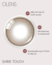Cargar imagen en el visor de la galería, OLENS Shine Touch Milky Choco Daily (Prescription 0.00~-8.00, 10 lenses)
