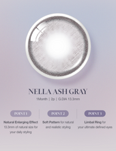将图片加载到图库查看器，Pre-Order OLENS Nella Ash Gray Monthly (Prescription 0.00~-8.00, 1 Pair)
