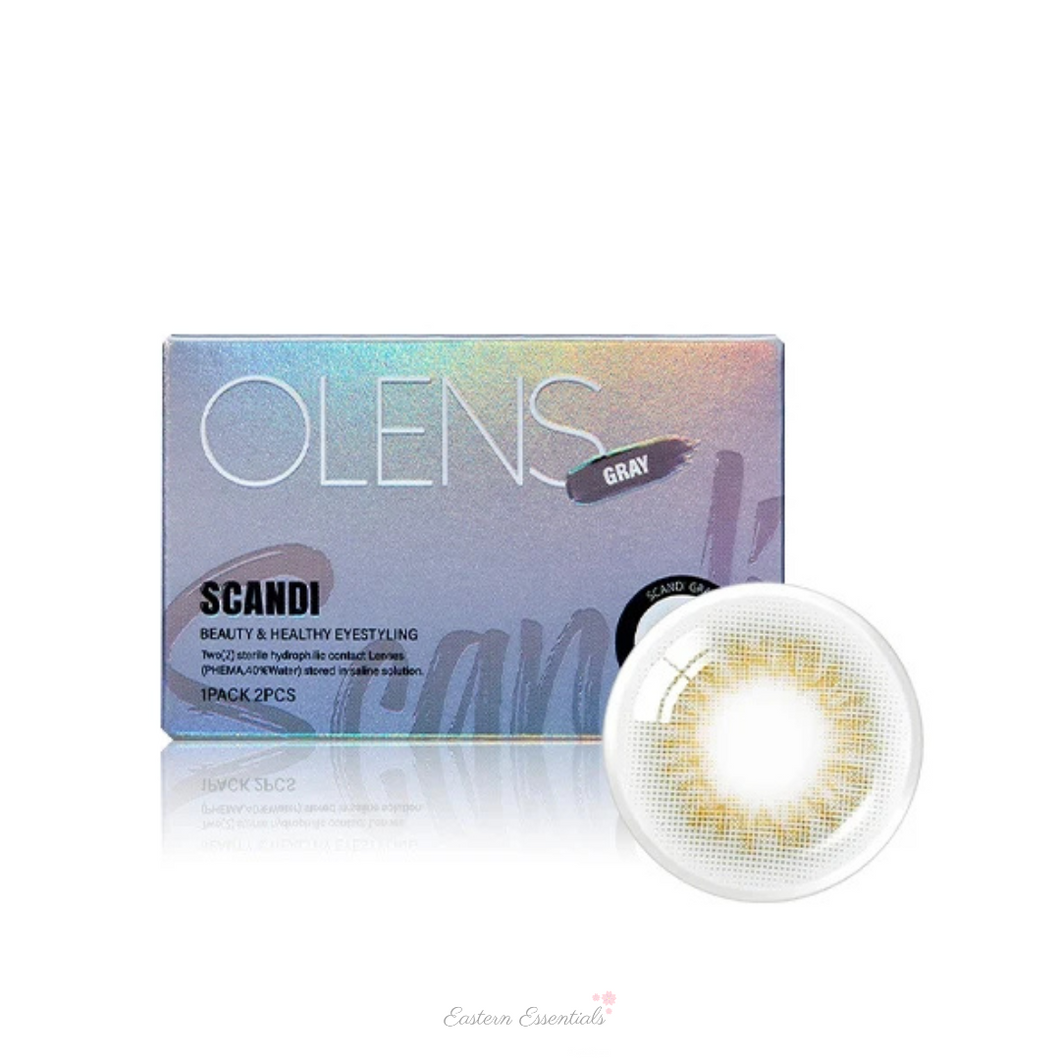 OLENS Scandi Gray Monthly (Prescription 0.00~-8.00, 1 Pair)