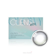 将图片加载到图库查看器，OLENS Glowy Ash Gray Monthly (Prescription 0.00~-8.00, 1 Pair)
